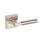 Baldwin Hardware Manija Reserve Riddling — Níquel pulido Lifetime — Stepped Square — Privacidad