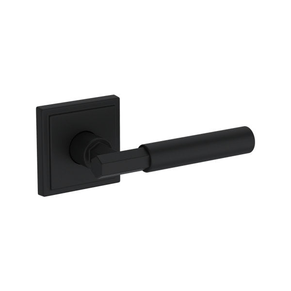 Baldwin Hardware Manija Reserve Riddling — Negro satinado — Stepped Square — Medio Dummy