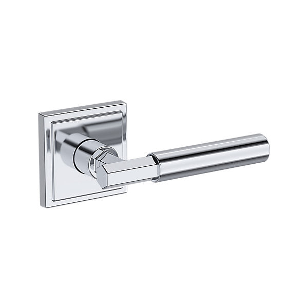 Baldwin Hardware Manija Reserve Riddling — Cromo pulido — Stepped Square — Paso