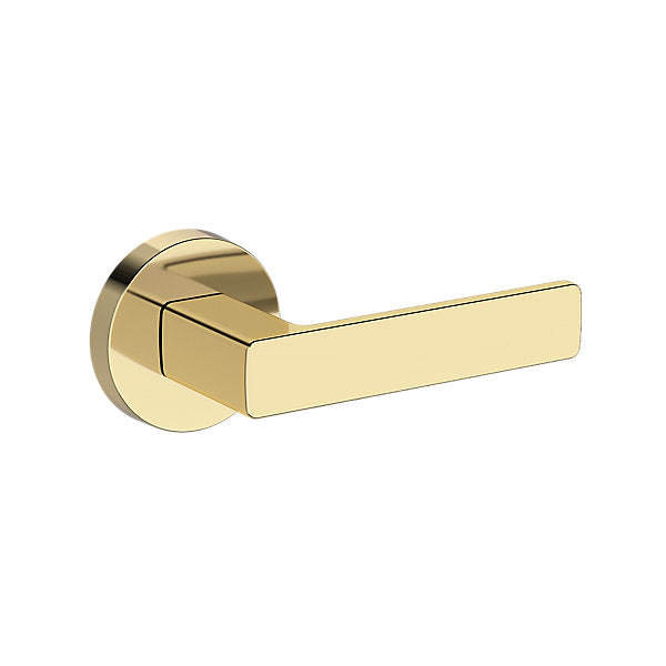Baldwin Hardware Reserve Manija Sharpewood — Latón sin laca — Contemporary Round — Paso