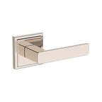 Baldwin Hardware Reserve Manija Sharpewood — Níquel pulido Lifetime — Stepped Square — Paso