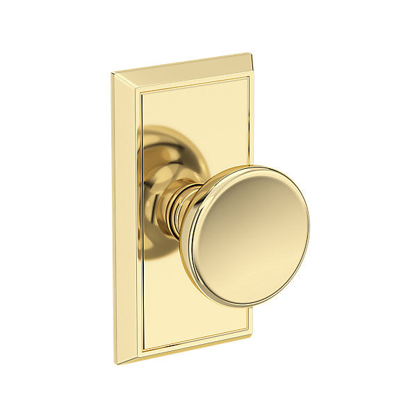 Baldwin Hardware Reserve Perilla Solvang — Latón sin laca — Chamfered 5 — Paso
