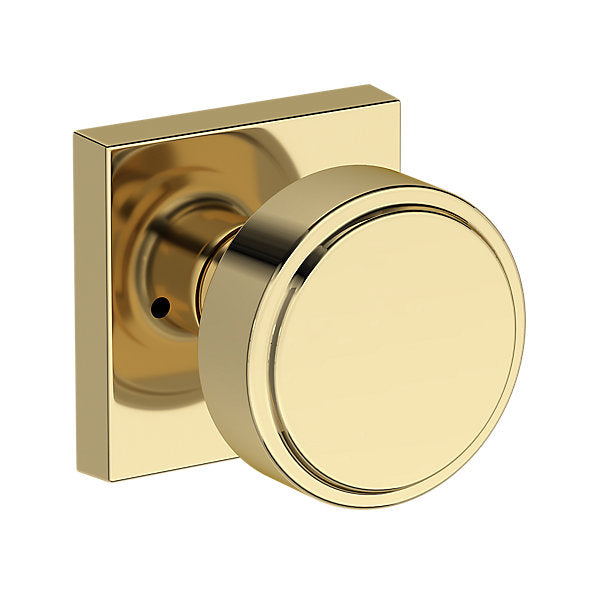 Baldwin Hardware Reserve Perilla Vashon — Latón sin laca — Contemporary Square — Privacidad