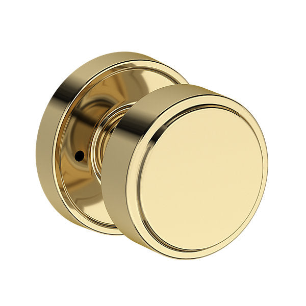 Baldwin Hardware Reserve Perilla Vashon — Latón sin laca — Recessed Round — Privacidad