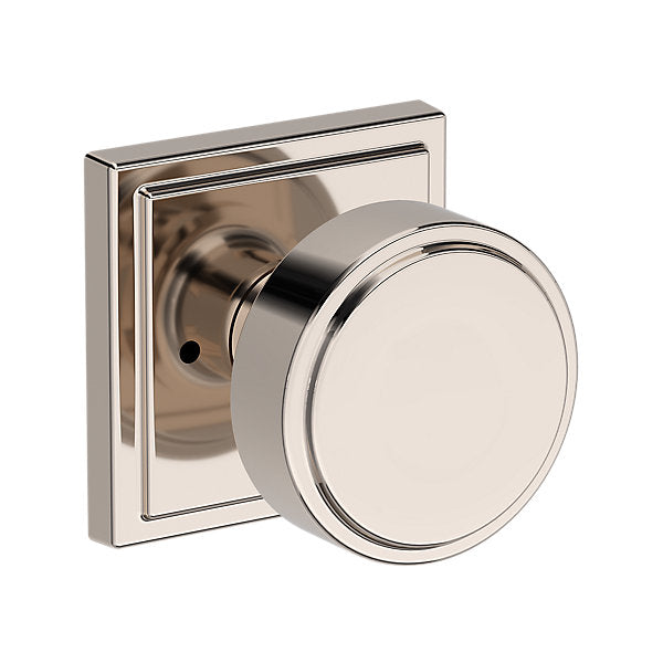 Baldwin Hardware Reserve Perilla Vashon — Níquel pulido Lifetime — Stepped Square — Privacidad