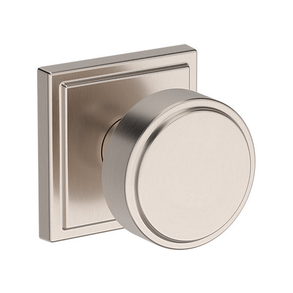 Baldwin Hardware Reserve Perilla Vashon — Níquel satinado — Stepped Square — Paso