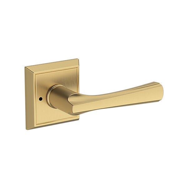 Baldwin Hardware Reserve Manija Wyndcliff — Latón satinado Lifetime — Chamfered Square — Privacidad