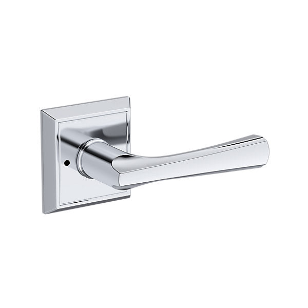 Baldwin Hardware Reserve Manija Wyndcliff — Cromo pulido — Chamfered Square — Privacidad