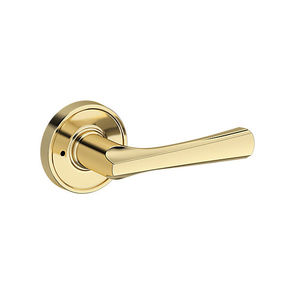 Baldwin Hardware Reserve Manija Wyndcliff — Latón sin laca — Recessed Round — Privacidad