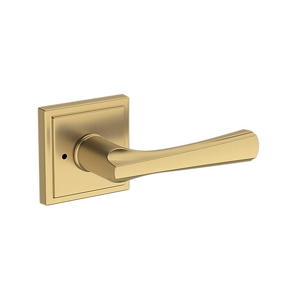 Baldwin Hardware Reserve Manija Wyndcliff — Latón satinado Lifetime — Stepped Square — Privacidad