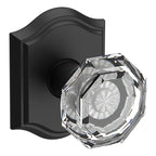 Baldwin Hardware Reserve Perilla Crystal — Negro satinado — Traditional Arch — Paso