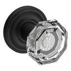 Baldwin Hardware Reserve Perilla Crystal — Negro satinado — Traditional Round — Paso