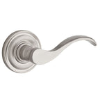 Baldwin Hardware Reserve Manija Curve — Níquel satinado — Traditional Round — Paso