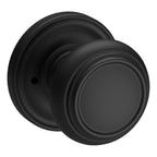 Baldwin Hardware Reserve Perilla Traditional — Negro satinado — Traditional Round — Privacidad