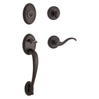 Baldwin Hardware Reserve Juego de Entrada Columbus x Manija Curve — Bronce veneciano — Traditional Round
