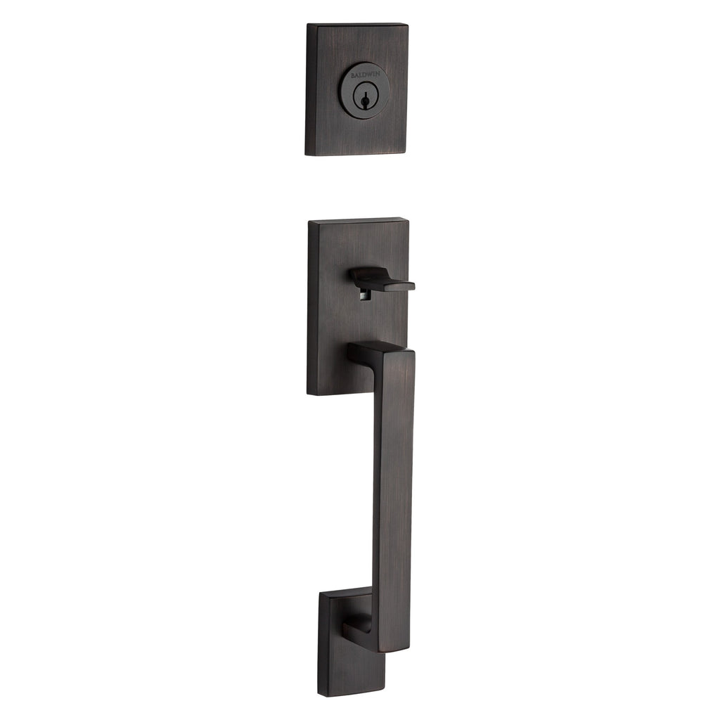 Baldwin Hardware Reserve Juego de Entrada La Jolla x Perilla Contemporary — Bronce veneciano — Contemporary Round