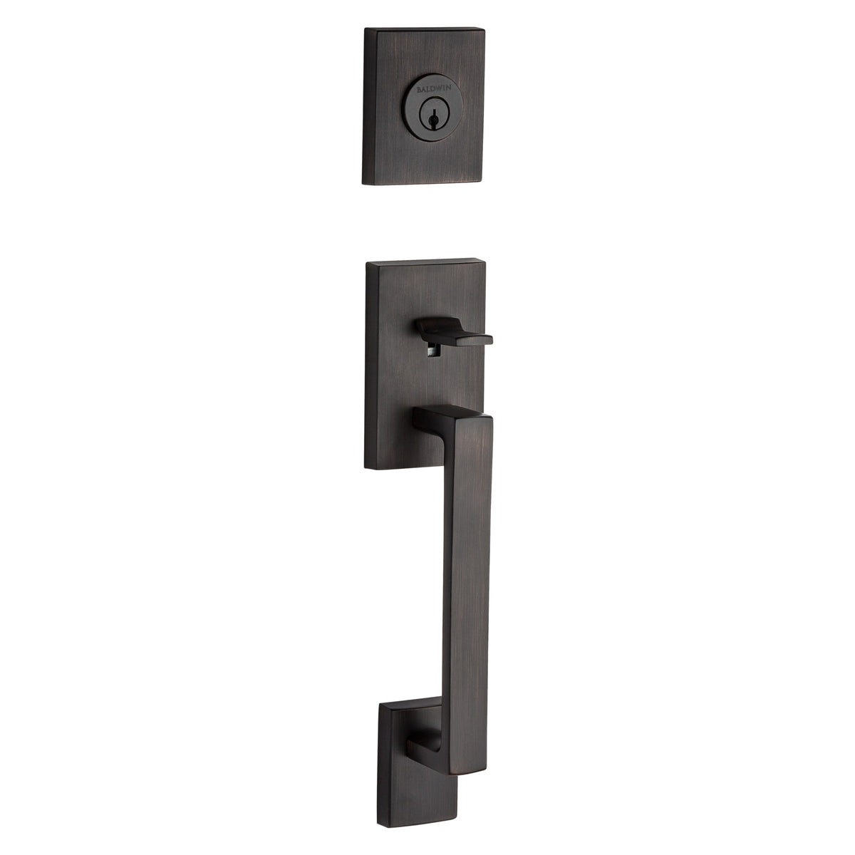 Baldwin Hardware Reserve Juego de Entrada La Jolla x Perilla Contemporary — Bronce veneciano — Contemporary Round