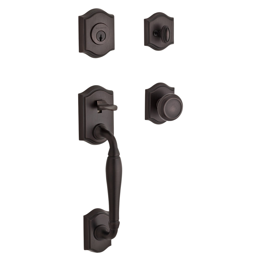 Baldwin Hardware Reserve Juego de Entrada Westcliff x Perilla Traditional — Bronce veneciano — Traditional Arch