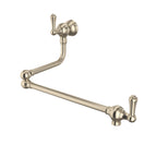 Rohl Llenador de Ollas de Pared con Brazo Abatible - Palanca de Metal - Níquel Satinado