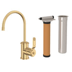 Rohl Armstrong Kit de Mezcladora Filtradora de Cocina - Oro Inglés Satinado