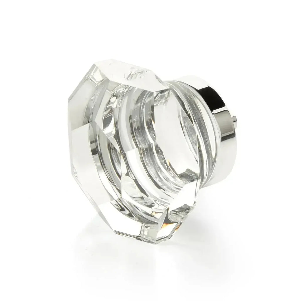Schaub Perilla City Lights Dome Faceted de Vidrio — Cromo Pulido
