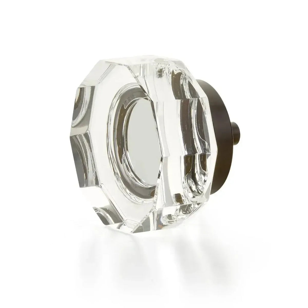 Schaub Perilla City Lights Large Multi-Sided Redonda de Vidrio — Bronce Aceitado