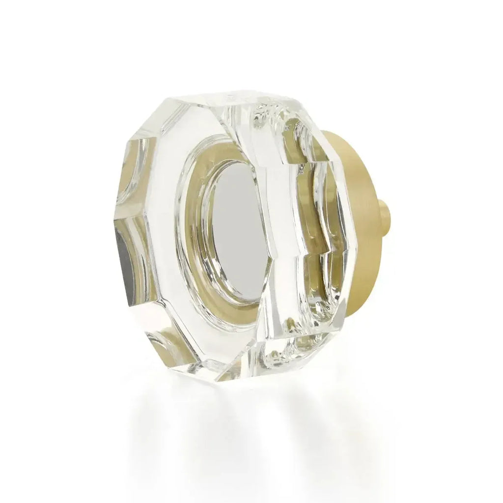 Schaub Perilla City Lights Large Multi-Sided Redonda de Vidrio — Latón Satinado