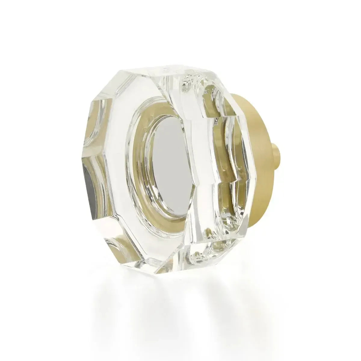 Schaub Perilla City Lights Large Multi-Sided Redonda de Vidrio — Latón Satinado