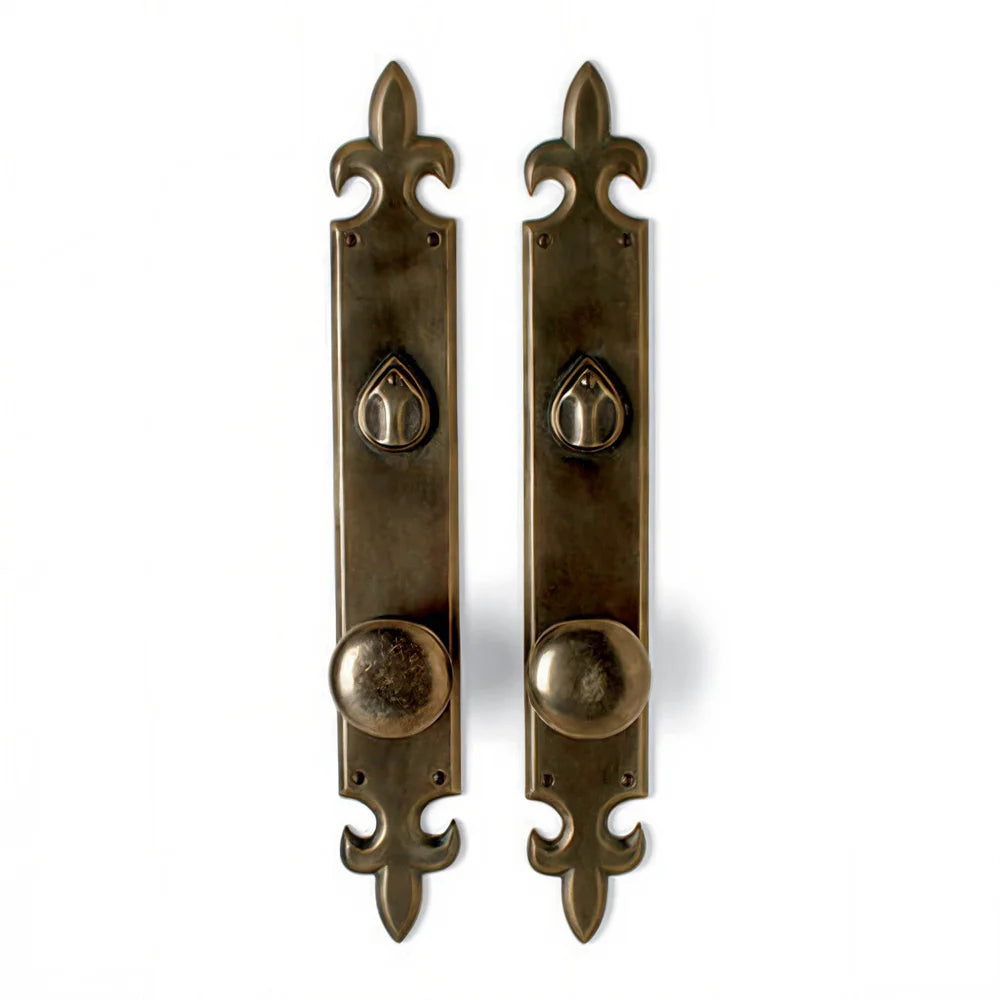 Double Cylinder Passage Latch - Deadbolt Door Entry Set — Shown in S2 Finish