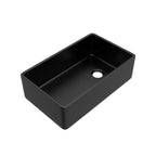 Rohl Allia Tarja de Cocina Farmhouse de Fireclay Sencilla 32" - Negro Satinado