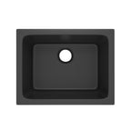 Rohl Allia Tarja Sencilla Bajocubierta de Fireclay para Cocina o Lavadero 24" - Negro Satinado