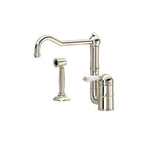 Rohl Acqui Mezcladora de Cocina con Aspersor Lateral - Níquel Pulido