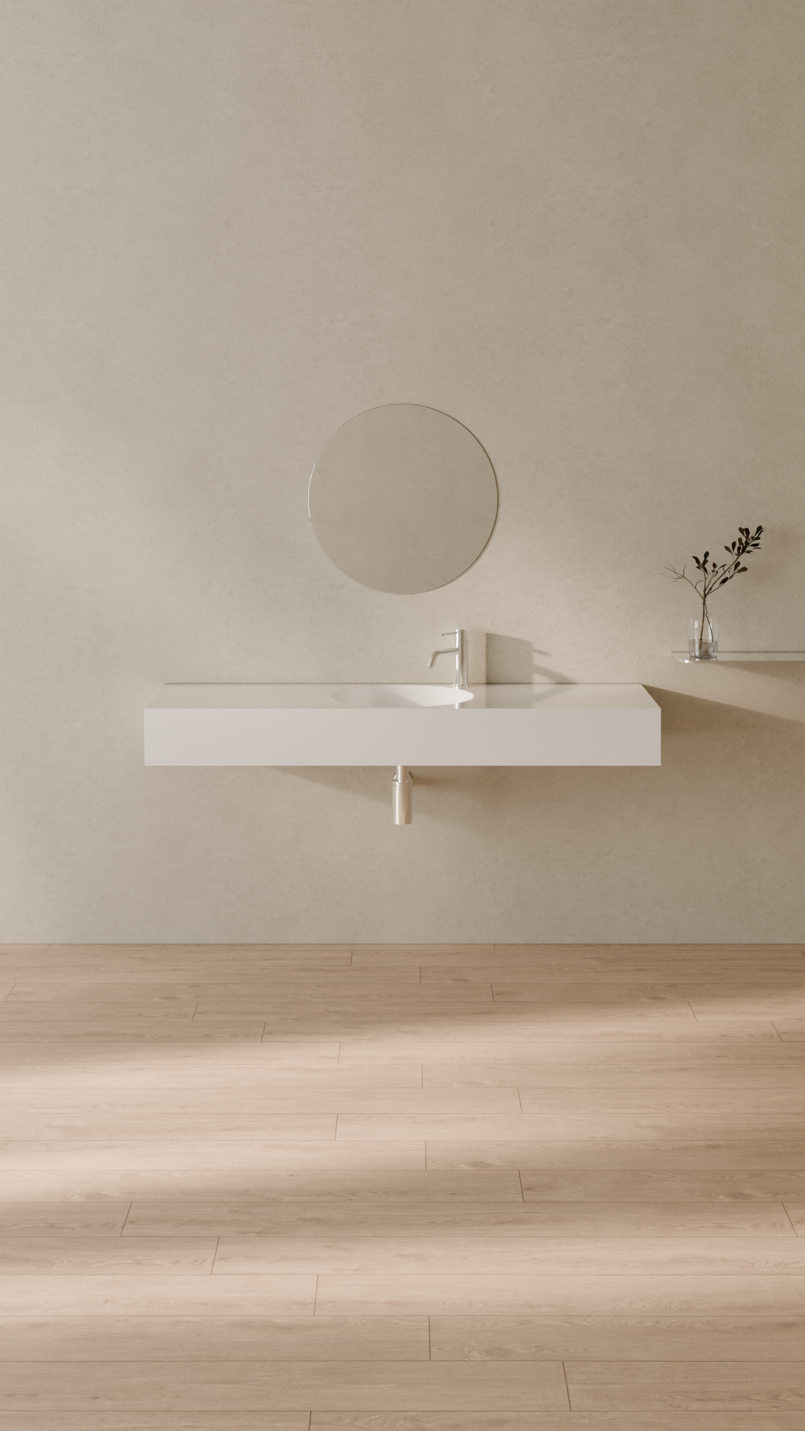 Badeloft Lavabo de Pared Oasis WT-02-C