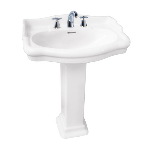 Barclay Stanford 660 — Lavabo con Pedestal Rectangular de Cerámica — imagen 2