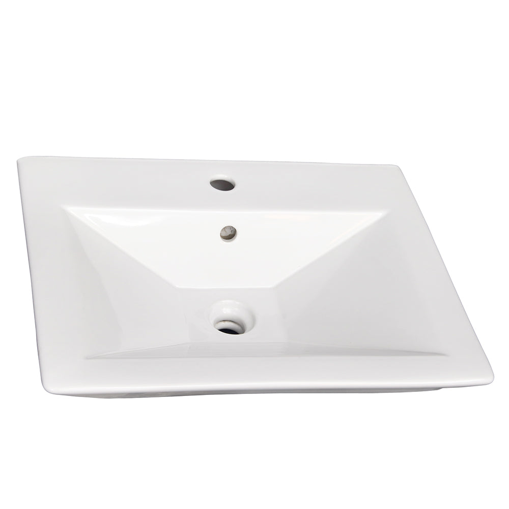 Barclay Opulence Basin – “His” — Lavabo de Pared Rectangular de Fireclay — imagen 3