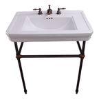 Barclay Drew — lavabo tipo consola — Fresado 8" (widespread) / Bronce Aceitado