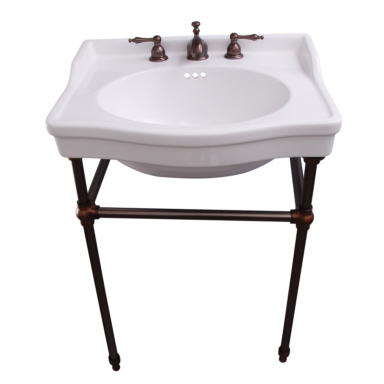 Barclay Cali — lavabo tipo consola — Fresado 8" (widespread) / Bronce Aceitado