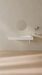 Badeloft Lavabo de Pared Tipo Rampa Lateral WT-05-B