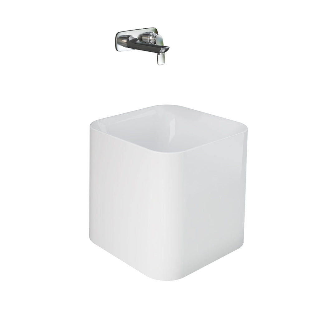 Barclay RAK Petit 14" — Lavabo de Sobreponer Cuadrado de Fireclay — imagen 2