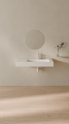 Badeloft Lavabo de Pared Tipo Rampa WT-04-B