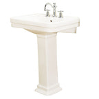 Barclay Sussex 550 — Lavabo con Pedestal Rectangular de Cerámica — imagen 1