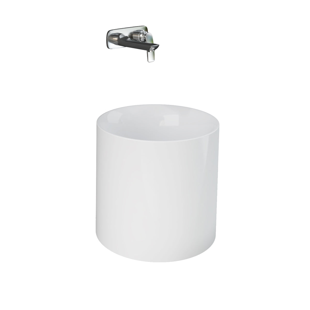 Barclay RAK Petit 14" — Lavabo de Sobreponer Redondo de Fireclay — imagen 2