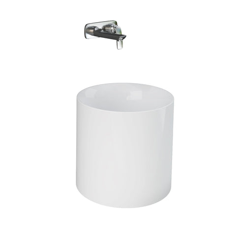 Barclay RAK Petit 14" — Lavabo de Sobreponer Redondo de Fireclay — imagen 2