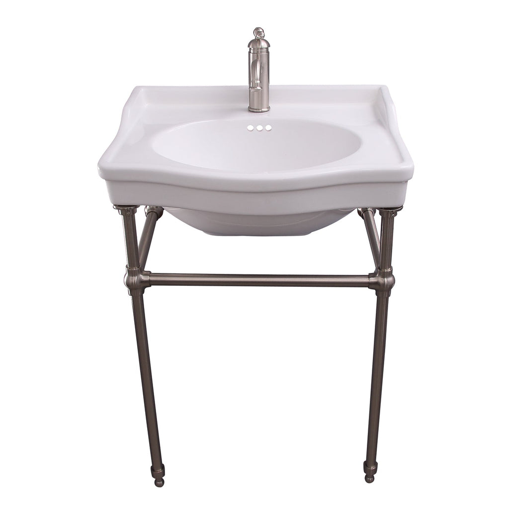 Barclay Ensal — lavabo tipo consola — Monomando (1 orificio) / Níquel Cepillado
