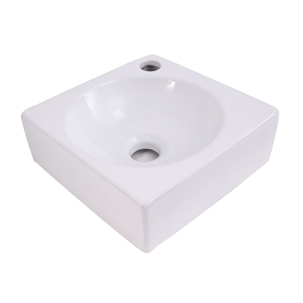 Barclay Trixie — Lavabo de Pared Cuadrado de Cerámica — imagen 2