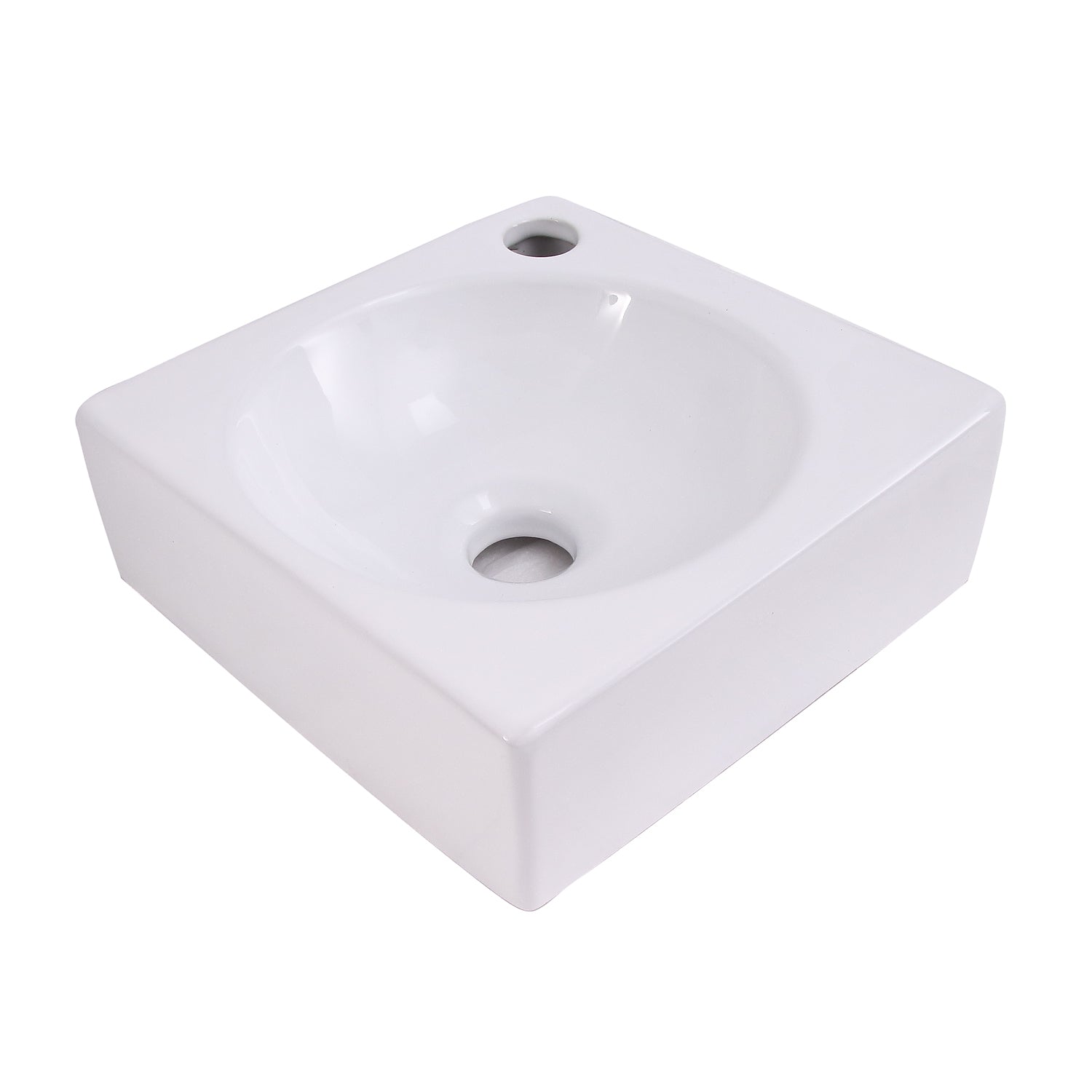 Barclay Trixie — Lavabo de Pared Cuadrado de Cerámica — imagen 2