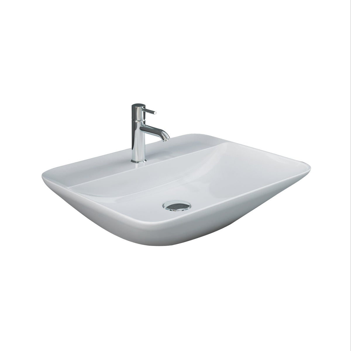 Barclay RAK Variant — Lavabo de Sobreponer Rectangular de Cerámica · 5-551WH — imagen 2