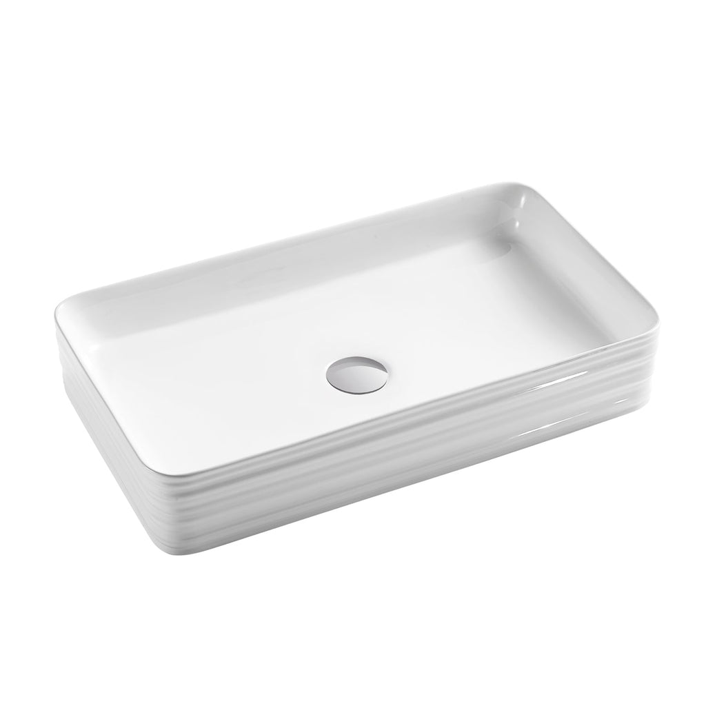 Barclay Asa 26" — Lavabo de Sobreponer Rectangular de Cerámica — imagen 1