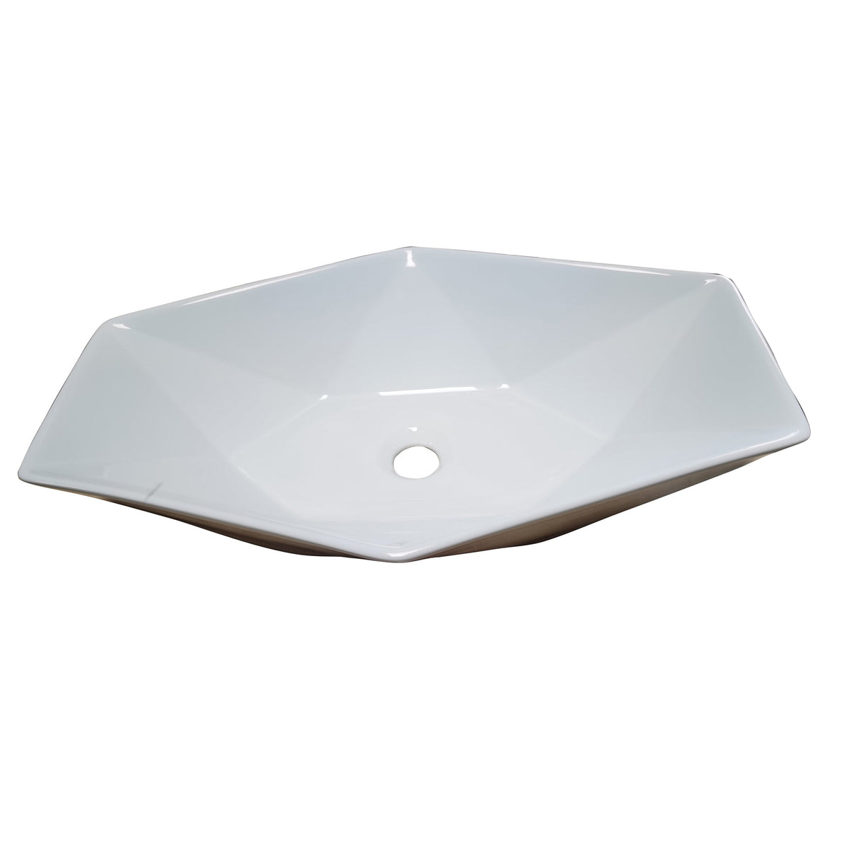 Barclay Angelina 25" Wide Hexagon — Lavabo de Sobreponer de Cerámica — imagen 1