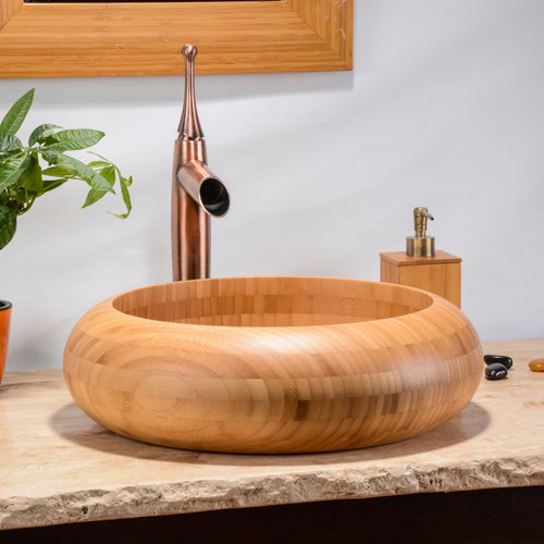 Barclay Malta — Lavabo de Sobreponer Redondo de Madera — imagen 2